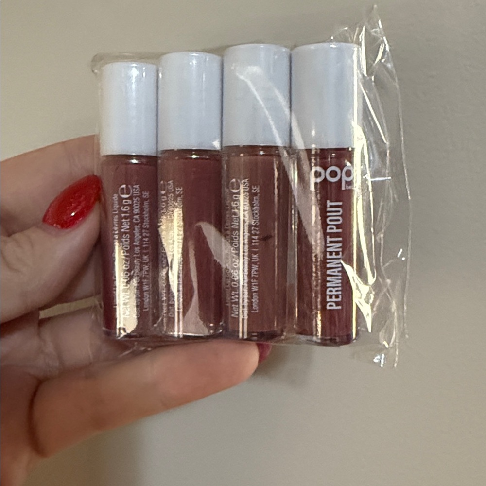 Pop Beauty Permanent Pout Lip Gloss Set - Red Shades